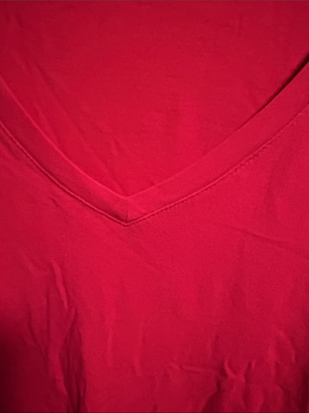 Lord & Taylor Bright Fuchsia V-Neck Short Sleeve Tee - Picture 4 of 8